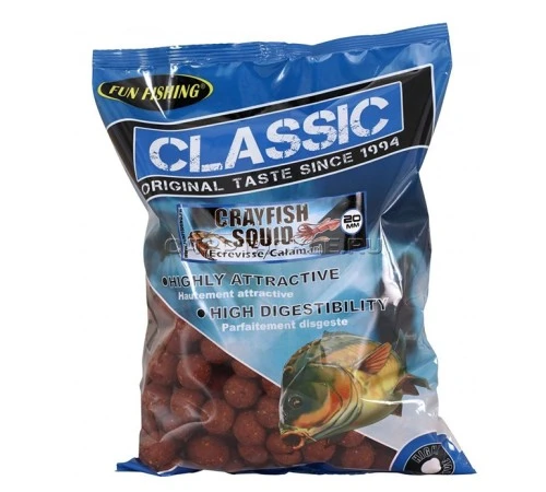 Тонущие бойлы Fun Fishing Classic Crayfish & Squid