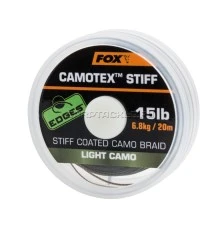 Поводковый материал в оплетке Fox EDGES Camotex Stiff Light Camo 15lb 20m