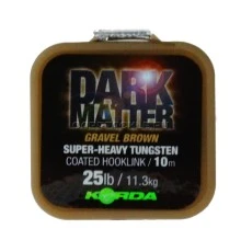 Поводковый материал Korda Dark Matter Tungsten Coated Braid Gravel Brown25lb