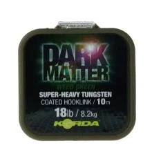 Поводковый материал Korda Dark Matter Tungsten Coated Braid Weed Green 18lb