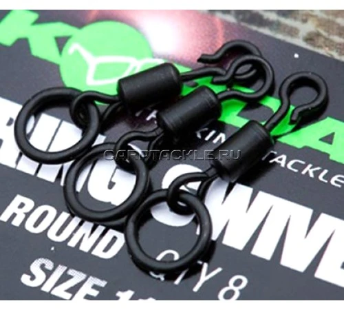 Вертлюг с кольцом и быстросъемом Korda Kwik Change Swivel Loop Fittng