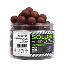 Растворимые бойлы 20мм RHINO BAITS Monster Rhino Black 20mm 350g Монстер Краб