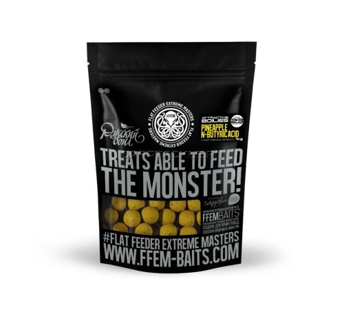 Тонущие бойлы 23мм FFEM Русский Бойл Pineapple n-butyricacid 23mm 1kg Ананас Масляная кислота