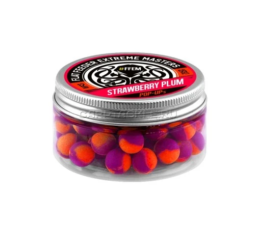 Плавающие бойлы 12мм FFEM Pop-Ups Strawberry Plum 12mm Клубника и Слива