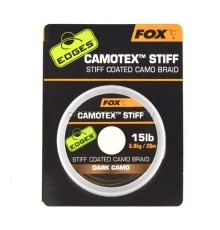 Поводковый материал в оплетке Fox EDGES Camotex Stiff Dark Camo