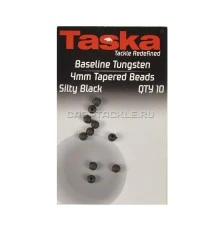 Бусинки утяжеленные Taska Baseline Tungsten Tapered Bead 4mm Silty Black