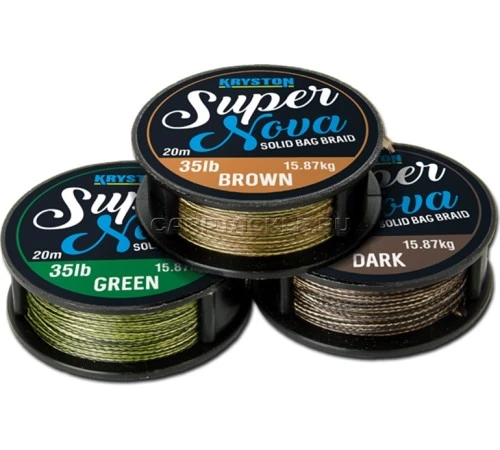 Мягкий плетеный материал зеленый Kryston Super Nova 15lb 20m Weed