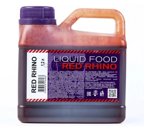 Ликвид Rhino Baits Liquid Food Red Rhino 1.2 литра