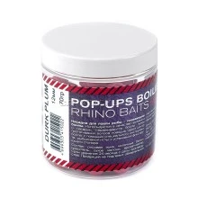 Плавающие бойлы 12мм Rhino Baits Dark Plum темная слива банка 70гр